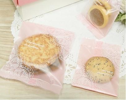 2款选 粉色蕾丝饼干袋 烘焙平口袋 食品袋 堆糖,美好生活研究所